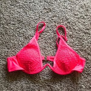 Neon Coral Underwire Bikini Top
